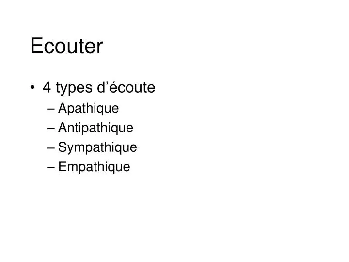 ecouter