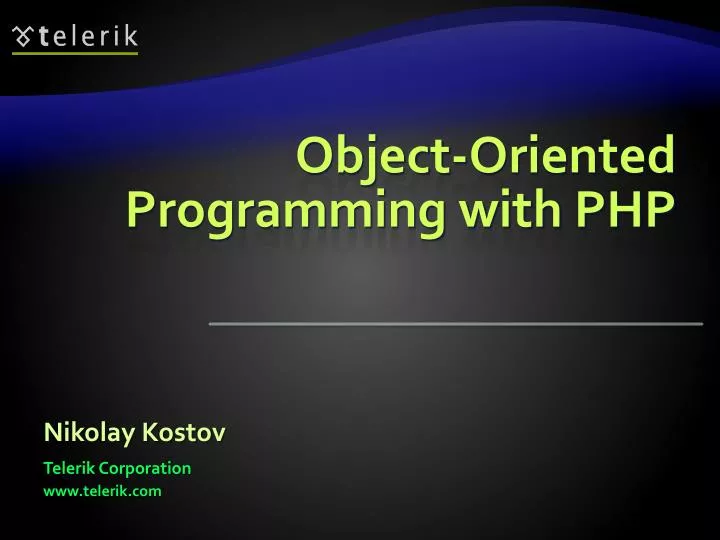 object oriented programming with php