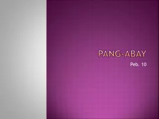 pang abay