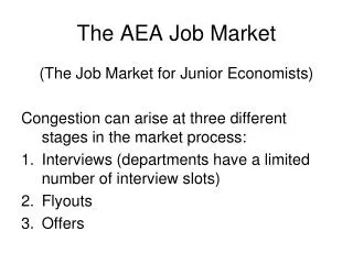 The AEA Job Market