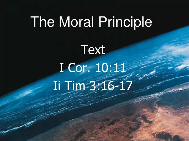 the moral principle