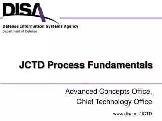 JCTD Process Fundamentals