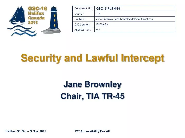 security and lawful intercept