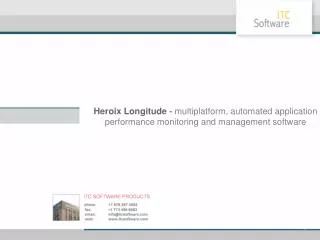 Heroix Longitude - multiplatform, automated application performance monitoring and management software
