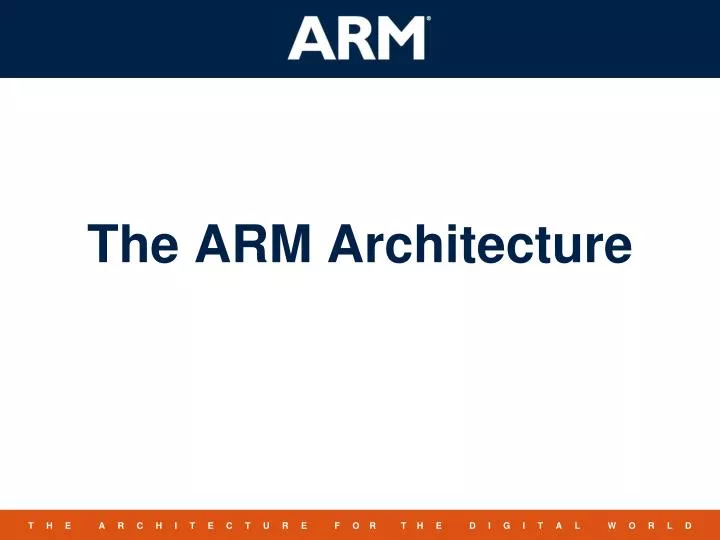 the arm architecture