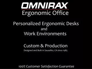 Personalized Ergonomic Desks
