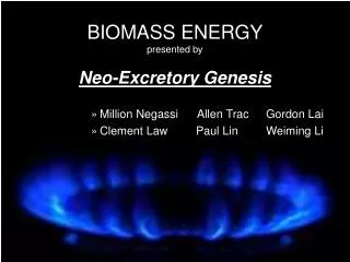 BIOMASS ENERGY presented by Neo-Excretory Genesis