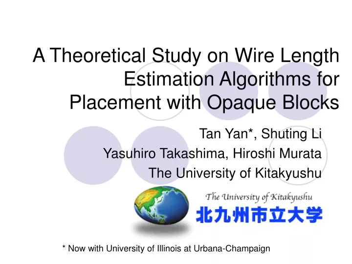 a theoretical study on wire length estimation algorithms for placement with opaque blocks
