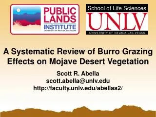A Systematic Review of Burro Grazing Effects on Mojave Desert Vegetation
