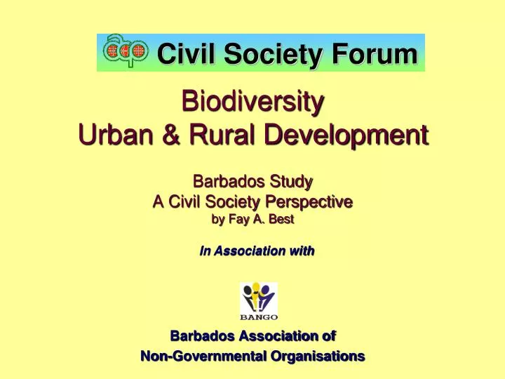biodiversity urban rural development barbados study a civil society perspective by fay a best
