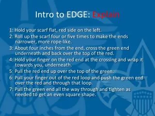 Intro to EDGE: Explain