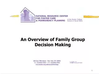 An Overview of Family Group Decision Making
