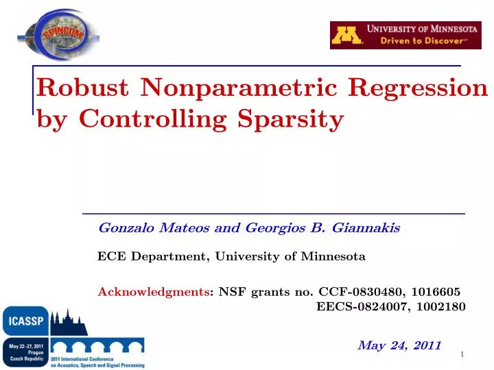 robust nonparametric regression by controlling sparsity