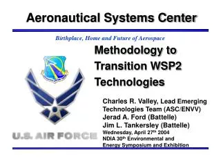 Methodology to Transition WSP2 Technologies