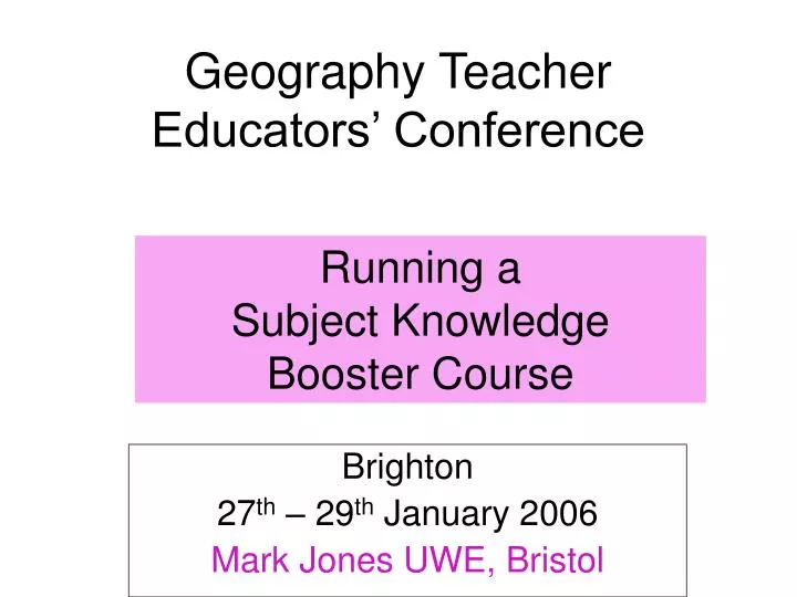 geography teacher educators conference