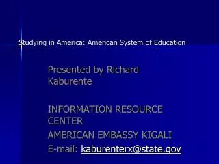 Studying in America: American System of Education