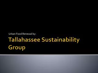 Tallahassee Sustainability Group
