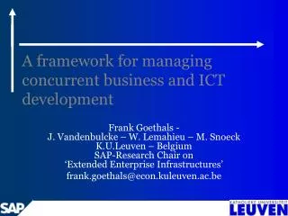 A framework for managing concurrent business and ICT development