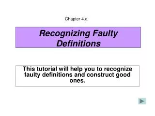Recognizing Faulty Definitions