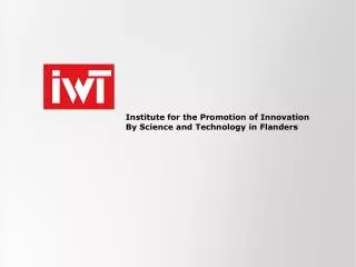 Institute for the Promotion of Innovation By Science and Technology in Flanders