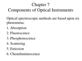 Chapter 7 Components of Optical Instruments