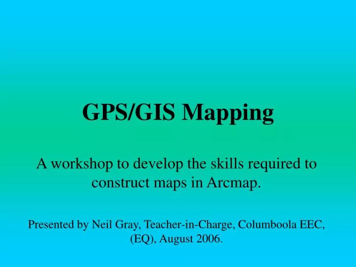 gps gis mapping
