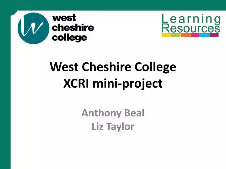 west cheshire college xcri mini project