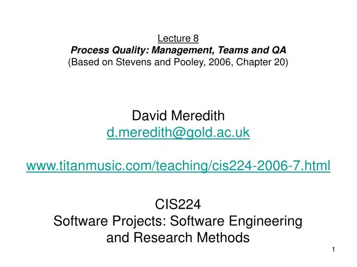 cis224 software projects software engineering and research methods
