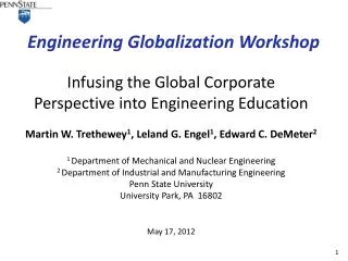 Engineering Globalization Workshop
