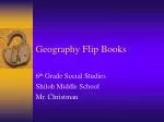 Geography Flip Books