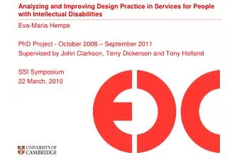 Analyzing and Improving Design Practice in Services for People with Intellectual Disabilities