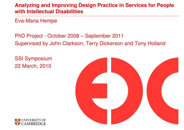 analyzing and improving design practice in services for people with intellectual disabilities