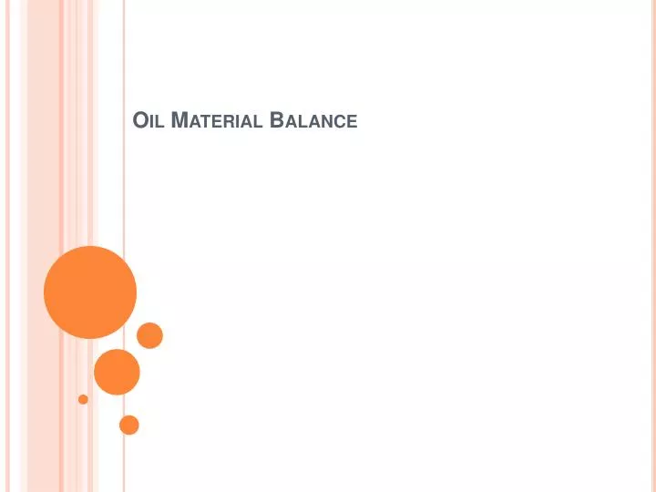 oil material balance