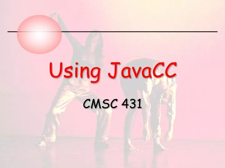using javacc