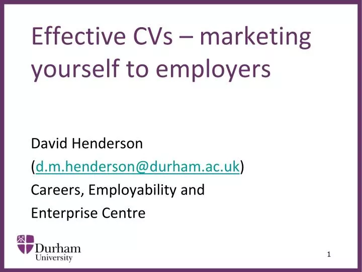 effective cvs marketing yourself to employers
