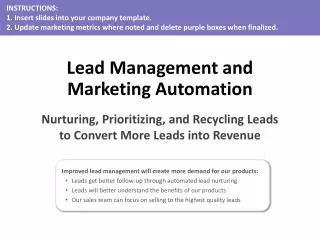 Lead Management and Marketing Automation