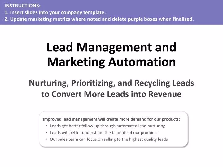 lead management and marketing automation