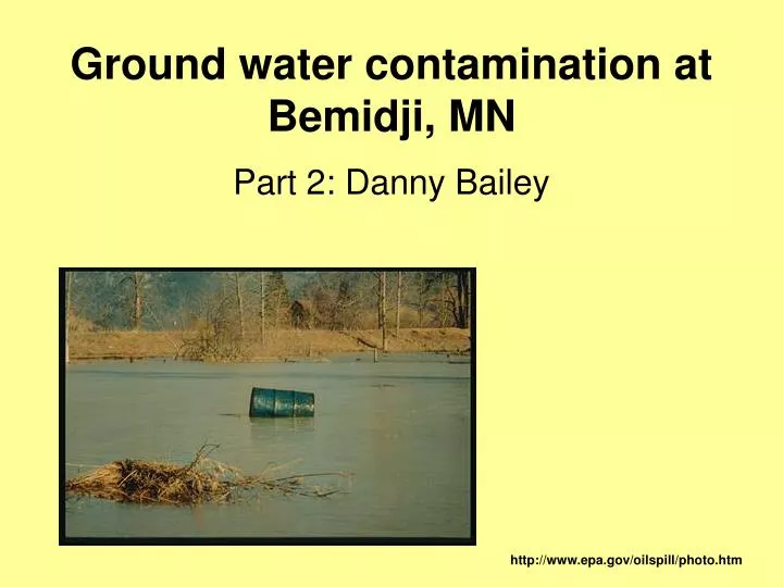 ground water contamination at bemidji mn