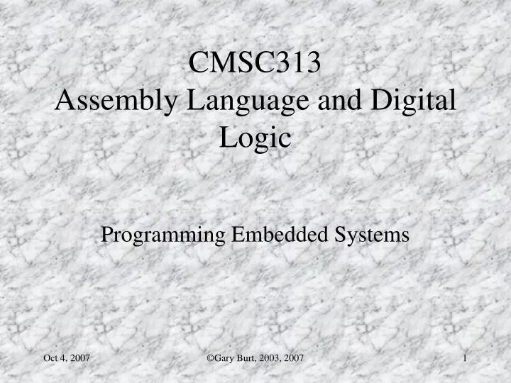 cmsc313 assembly language and digital logic