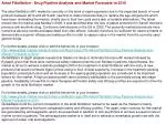 Atrial Fibrillation - Drug Pipeline Analysis and Market Fore