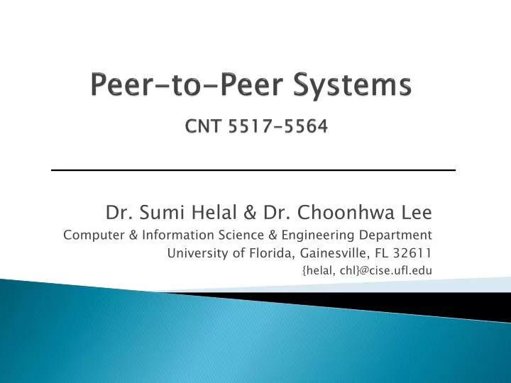 peer to peer systems cnt 5517 5564