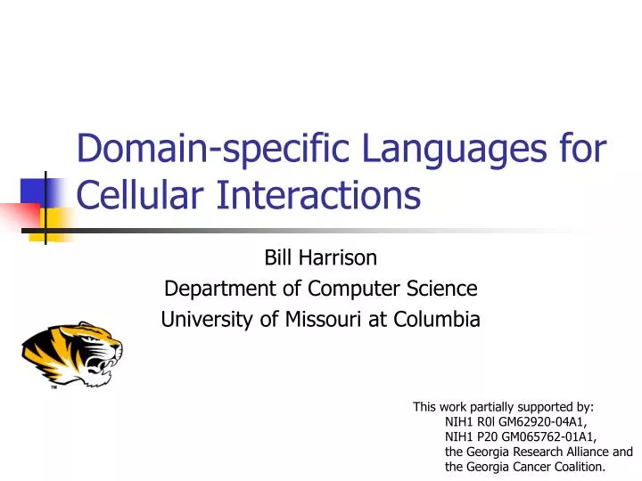 domain specific languages for cellular interactions