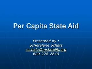 Per Capita State Aid