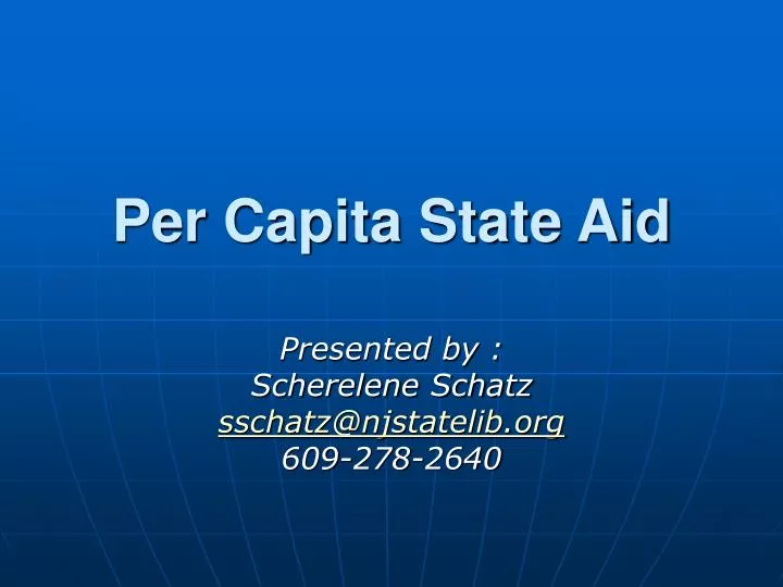 per capita state aid