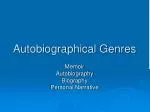 Autobiographical Genres