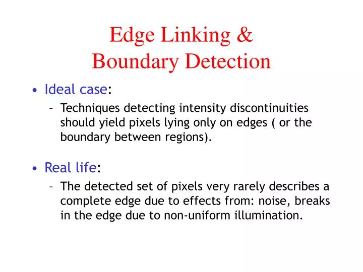 edge linking boundary detection