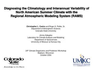Diagnosing the Climatology and Interannual Variability of North American Summer Climate with the Regional Atmospheric M