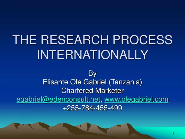 the research process internationally