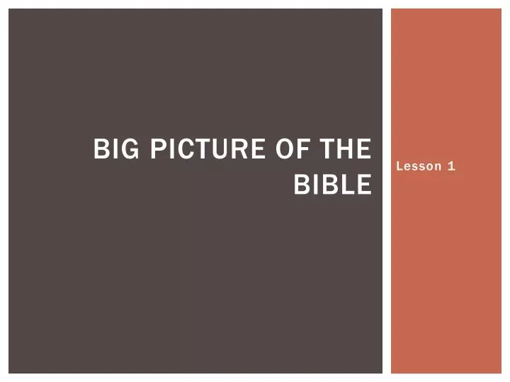 big picture of the bible