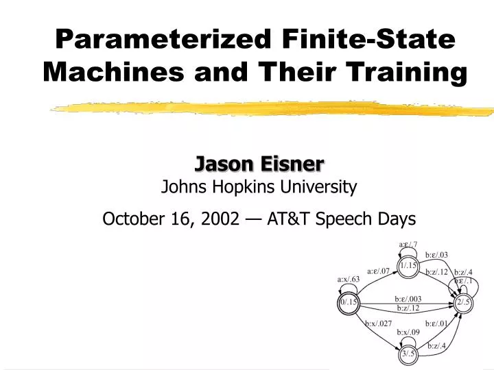 parameterized finite state machines and their training